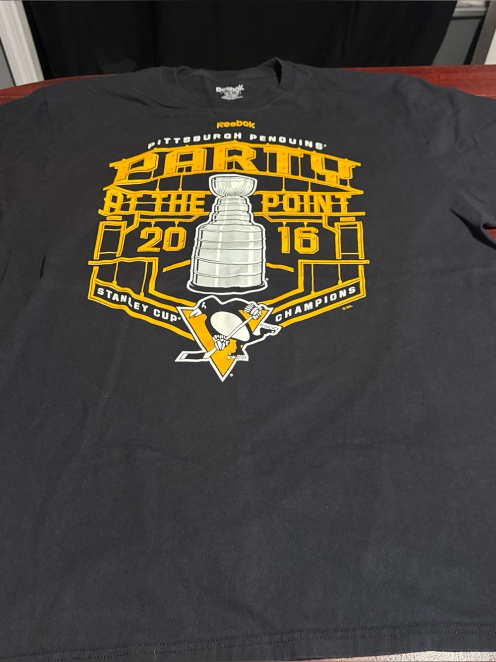 Pittsburgh Penguins 2016 Stanley Cup Champions T-Shirt - large Hockey Reebok XL